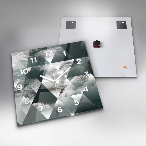 Szögletes fali üvegóra Absztrakt tenger hullámai