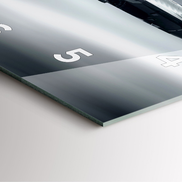 Szögletes fali üvegóra Katonai repülőgép repülés közben