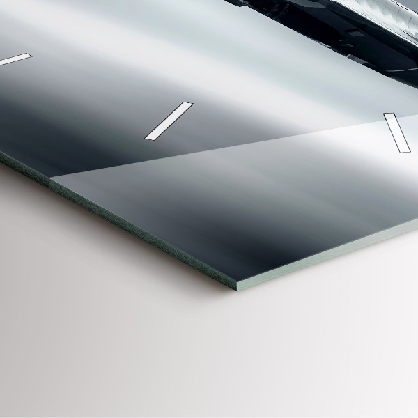 Szögletes fali üvegóra Katonai repülőgép repülés közben