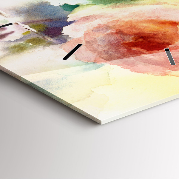 Szögletes fali üvegóra Rózsa vázában Akvarell