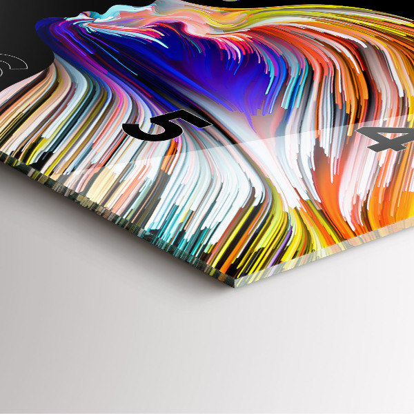 Szögletes fali üvegóra Érzelmi művészet