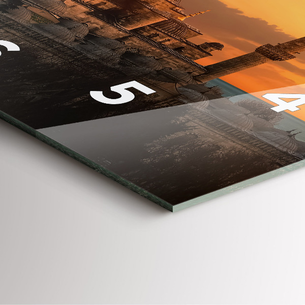 Szögletes fali üvegóra Mecset Isztambulban