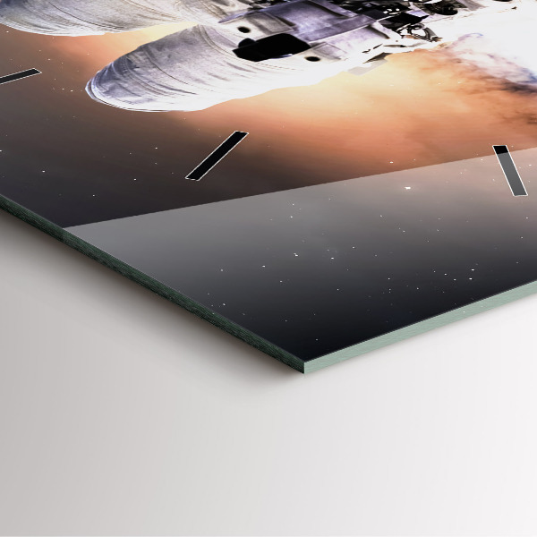 Szögletes fali üvegóra Űrhajós az űrben