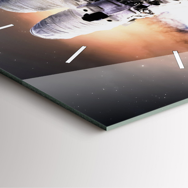 Szögletes fali üvegóra Űrhajós az űrben