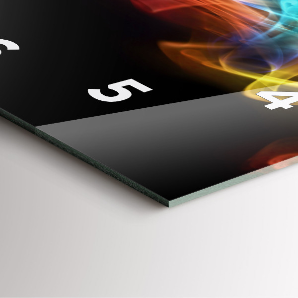 Szögletes fali üvegóra Absztrakt színes vonalak