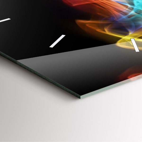 Szögletes fali üvegóra Absztrakt színes vonalak