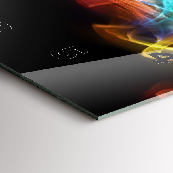 Szögletes fali üvegóra Absztrakt színes vonalak