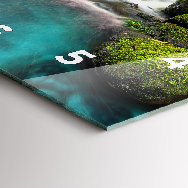 Szögletes fali üvegóra Thaiföld vízesés