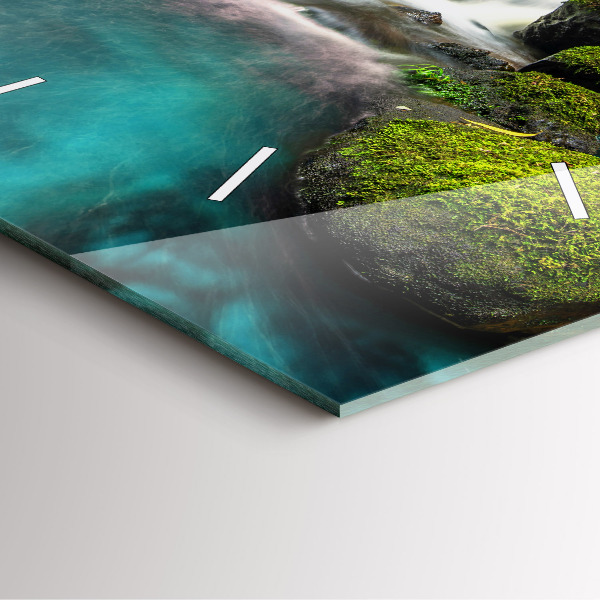 Szögletes fali üvegóra Thaiföld vízesés