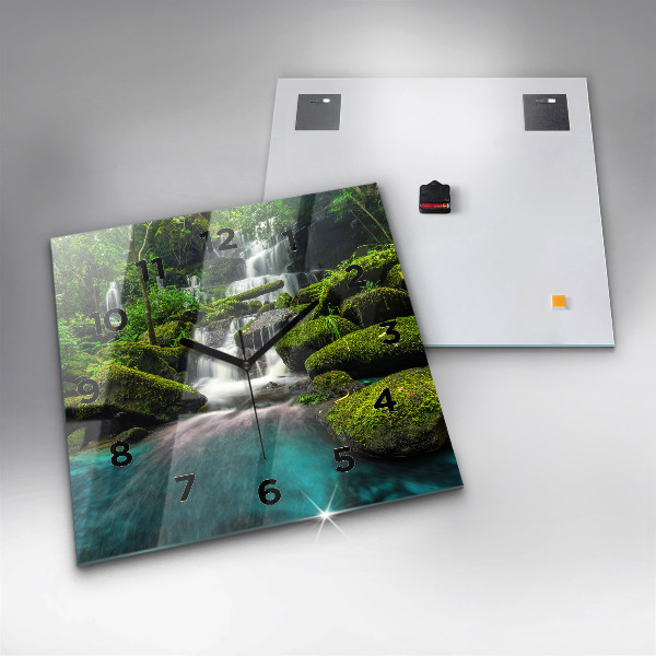 Szögletes fali üvegóra Thaiföld vízesés
