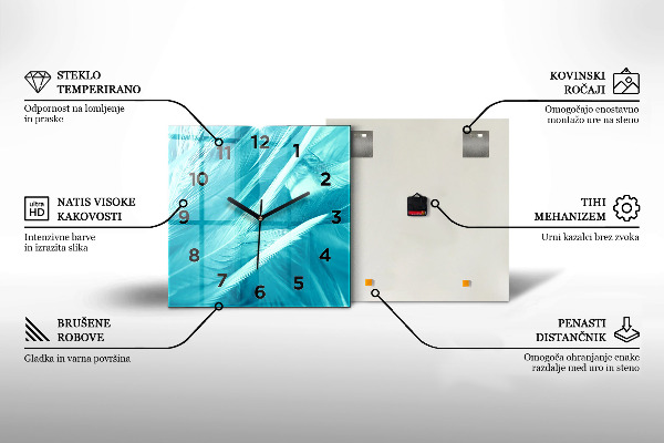 Szögletes fali üvegóra Őszi táj