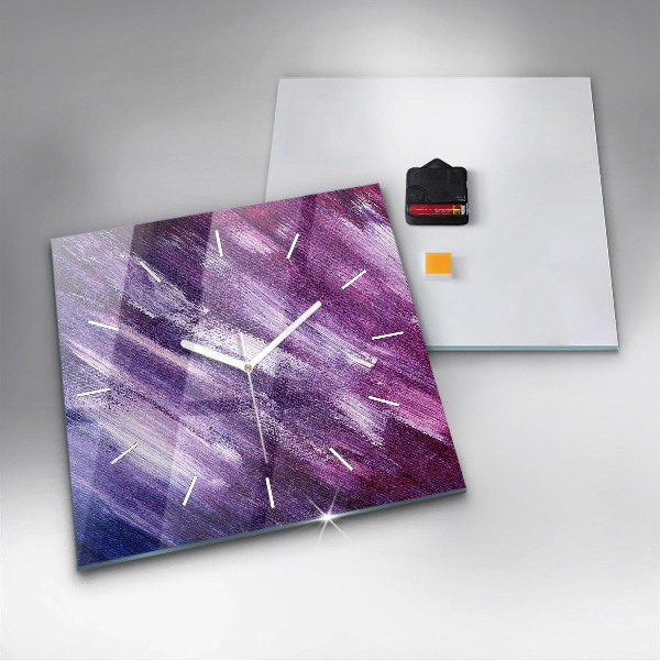 Szögletes fali üvegóra Akril festék textúra