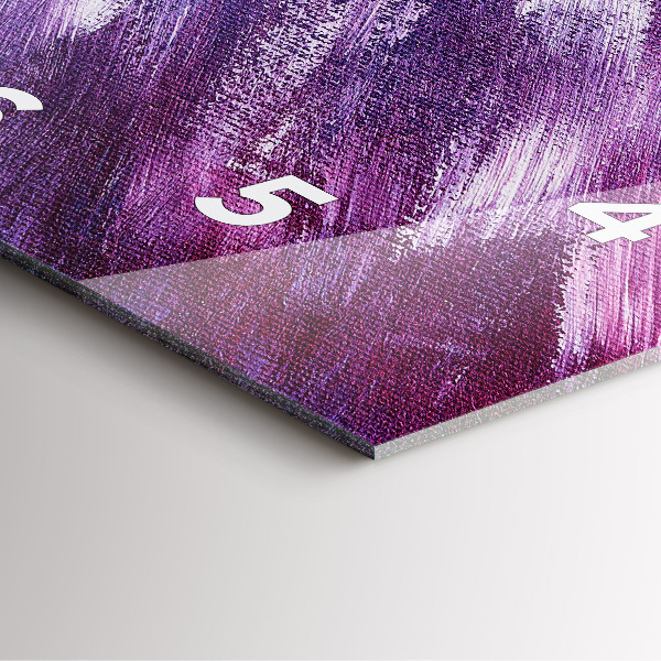 Szögletes fali üvegóra Akril festék textúra