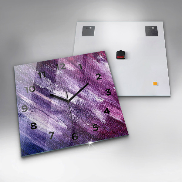 Szögletes fali üvegóra Akril festék textúra