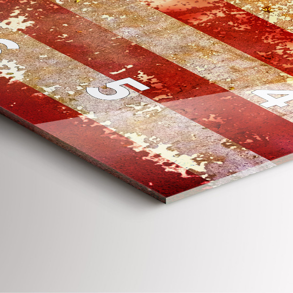 Szögletes fali üvegóra Vintage USA zászló