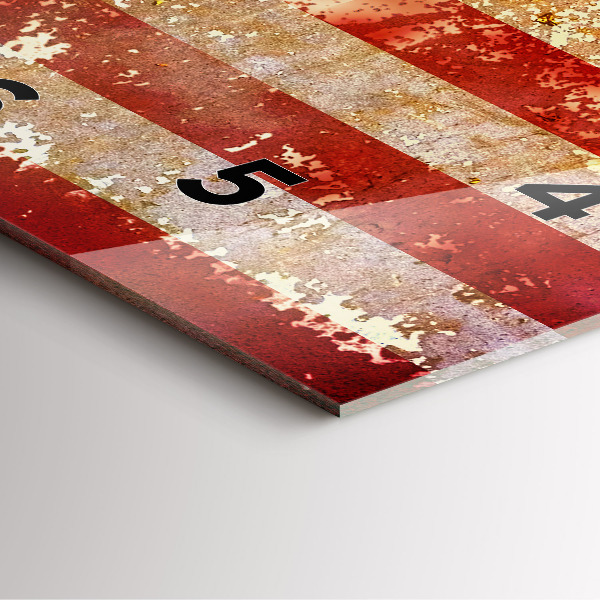 Szögletes fali üvegóra Vintage USA zászló