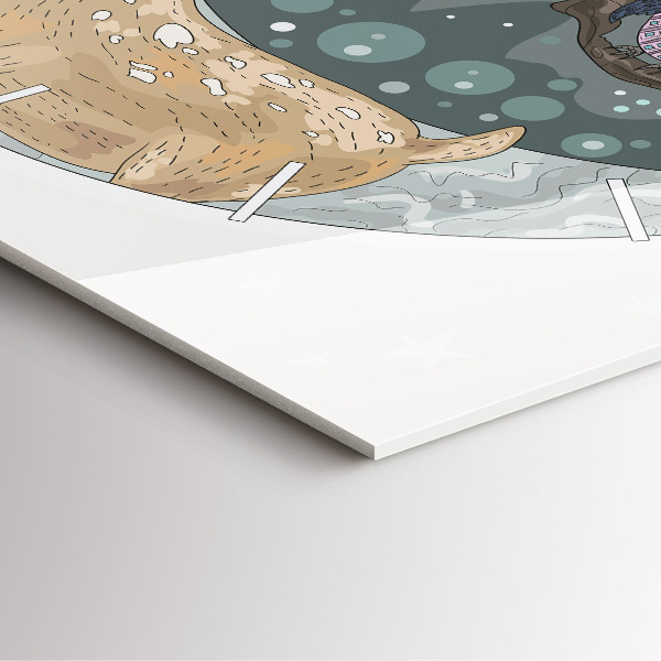 Szögletes fali üvegóra Éjszakai állatok és a Hold