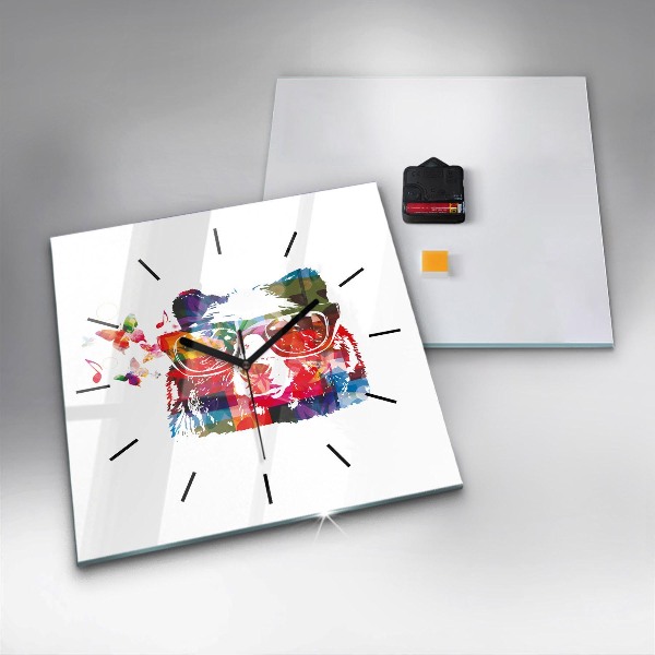 Szögletes fali üvegóra Medvefej