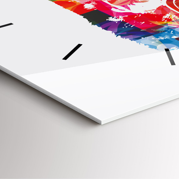 Szögletes fali üvegóra Medvefej