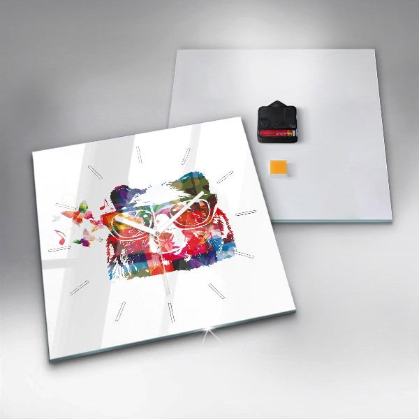 Szögletes fali üvegóra Medvefej