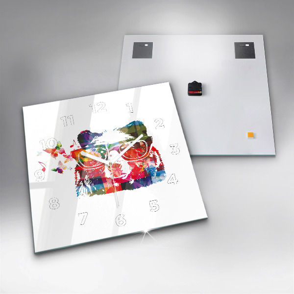 Szögletes fali üvegóra Medvefej