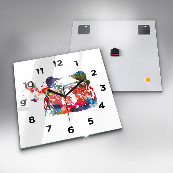 Szögletes fali üvegóra Medvefej