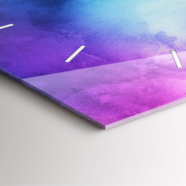 Szögletes fali üvegóra Színes foltok