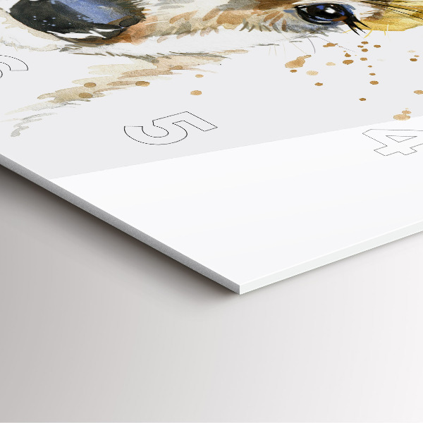 Szögletes fali üvegóra Egy szarvas