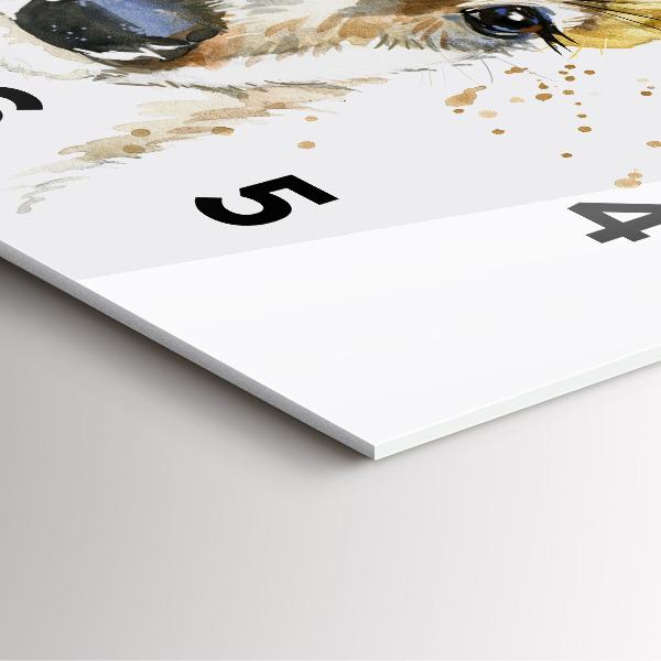 Szögletes fali üvegóra Egy szarvas