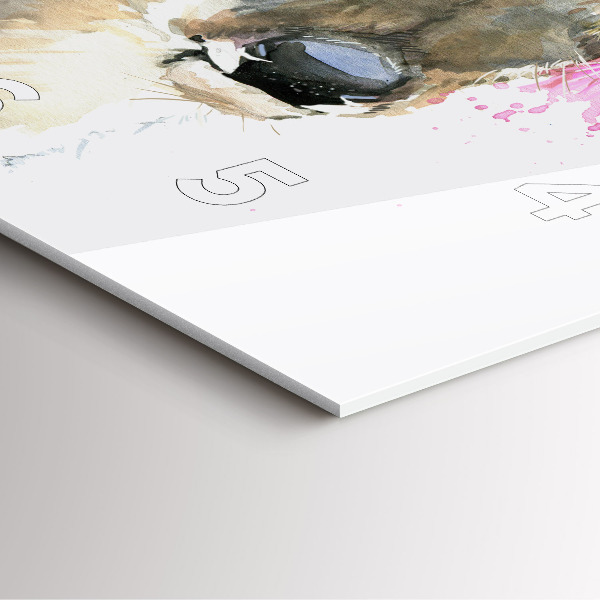 Szögletes fali üvegóra Erdei szarvas