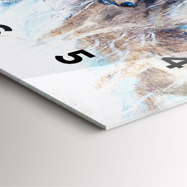 Szögletes fali üvegóra Farkasok az erdőben