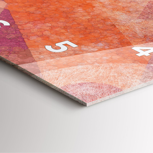 Szögletes fali üvegóra Geometriai absztrakció