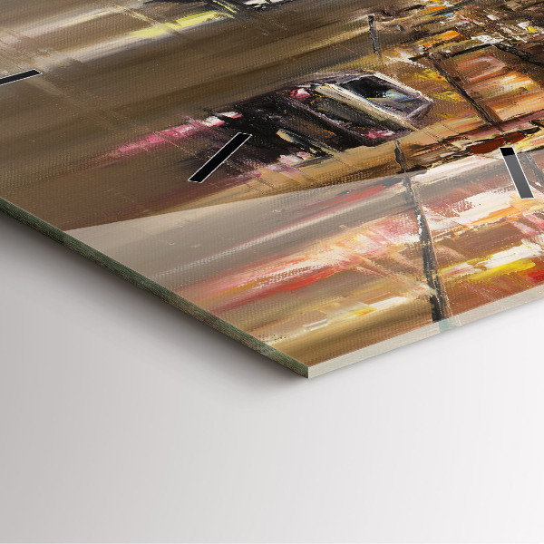 Szögletes fali üvegóra Párizs városának építészete