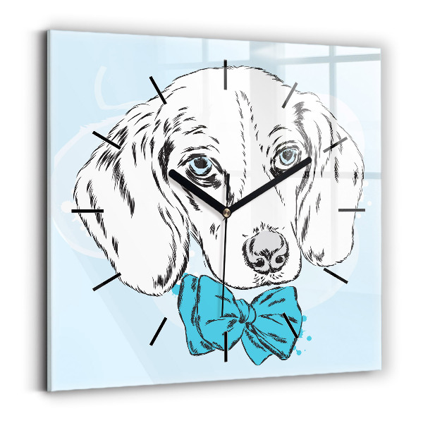 Szögletes fali üvegóra Kölyökkutya