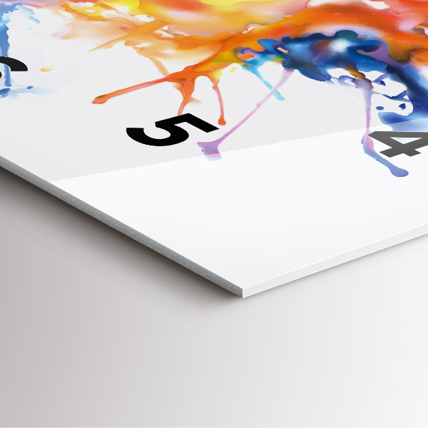 Szögletes fali üvegóra Oroszlán - akvarell