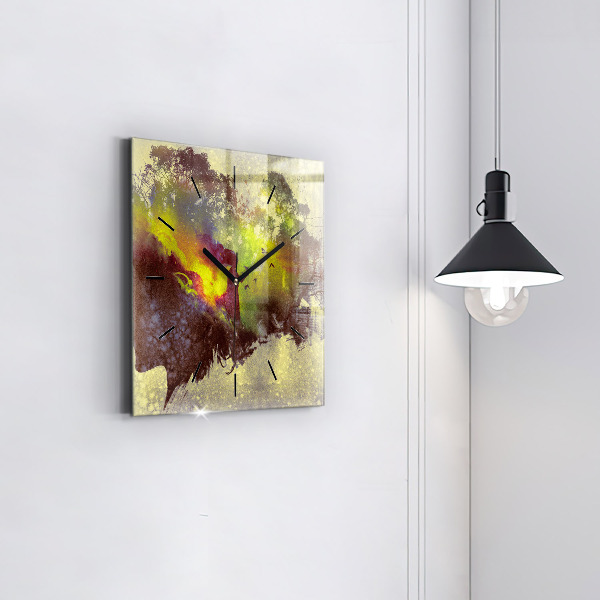 Szögletes fali üvegóra Nő az erdőben