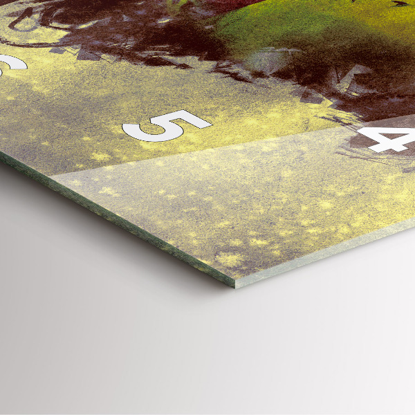 Szögletes fali üvegóra Nő az erdőben