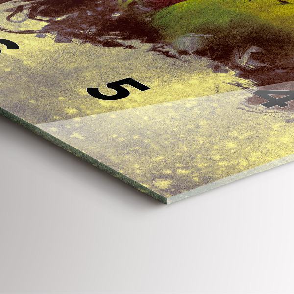 Szögletes fali üvegóra Nő az erdőben