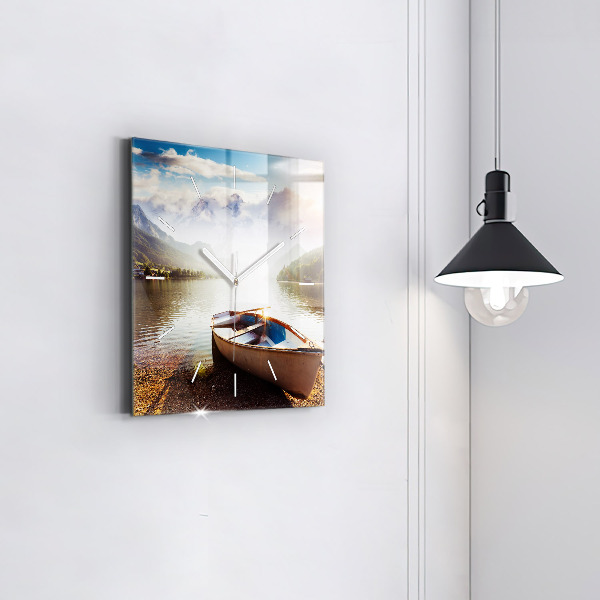 Szögletes fali üvegóra Kilátás a tóra