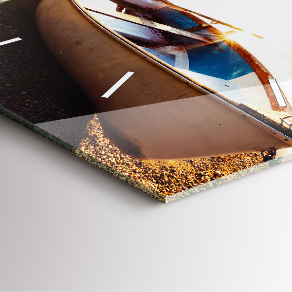 Szögletes fali üvegóra Kilátás a tóra