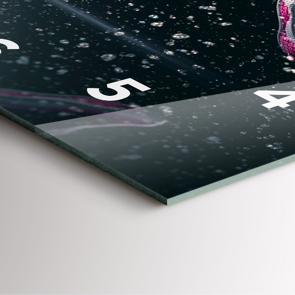 Szögletes fali üvegóra Egészséges életmód és futás