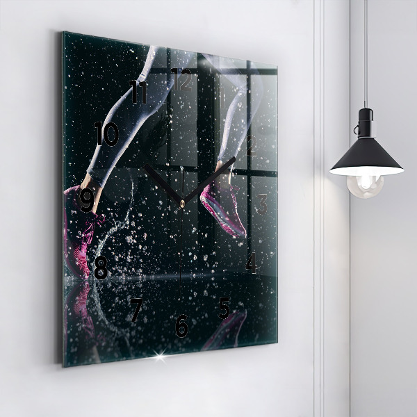 Szögletes fali üvegóra Egészséges életmód és futás