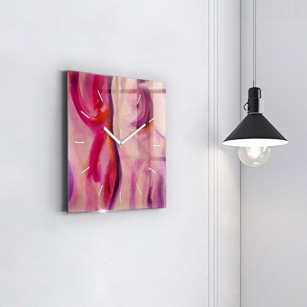 Szögletes fali üvegóra Nők festészete