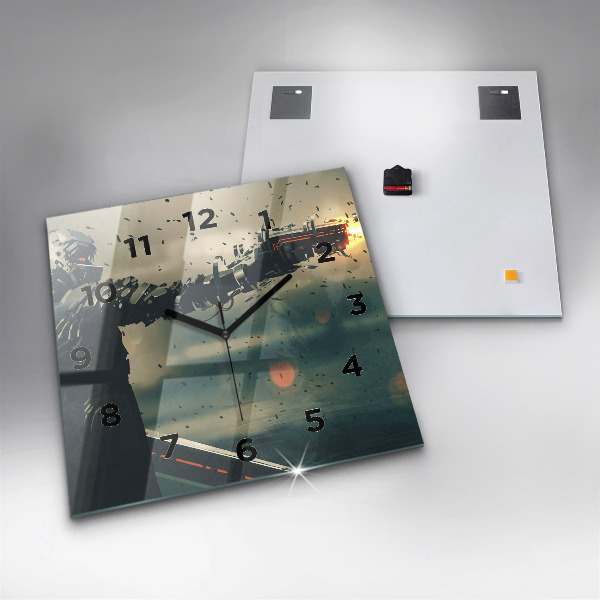 Szögletes fali üvegóra Halálos fegyveres játék