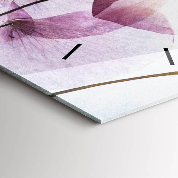 Szögletes fali üvegóra Száraz mák virágok