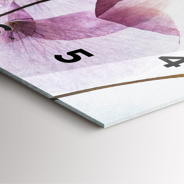 Szögletes fali üvegóra Száraz mák virágok