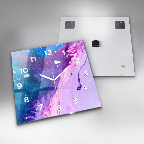 Szögletes fali üvegóra Színes háttér