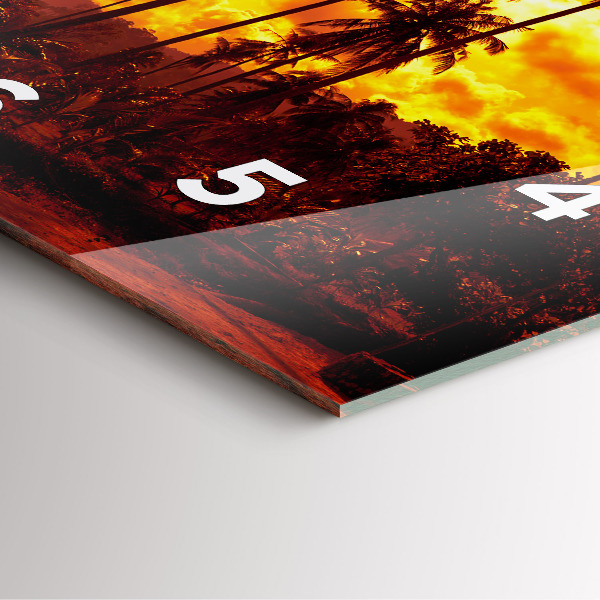 Szögletes fali üvegóra Thaiföld Klong Prao Beach