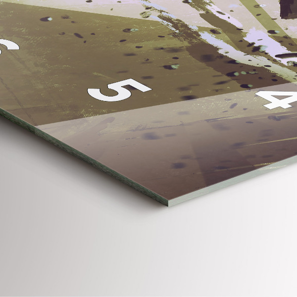 Szögletes fali üvegóra Robot vs szamuráj harc