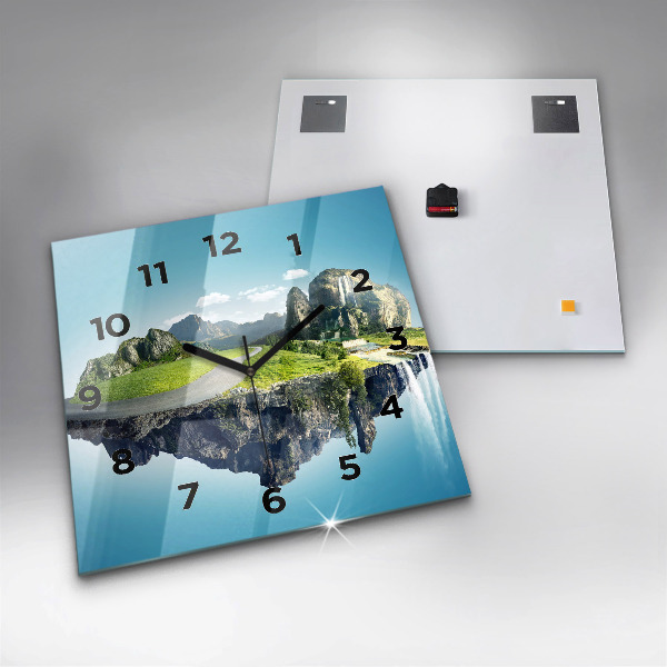 Szögletes fali üvegóra Repülő Sziget